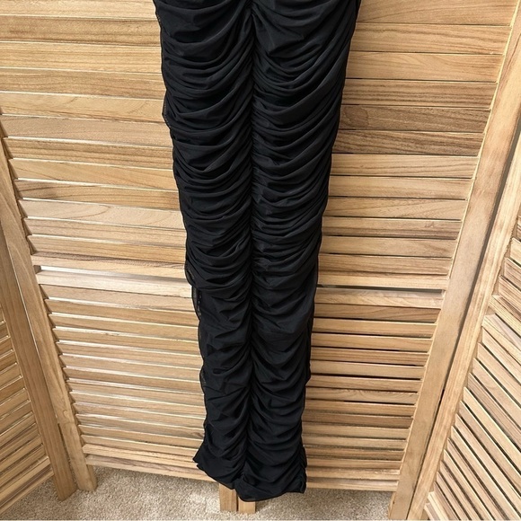 House of CB Sofia Ruched Maxi Dress in black size S - Picture 8 of 9